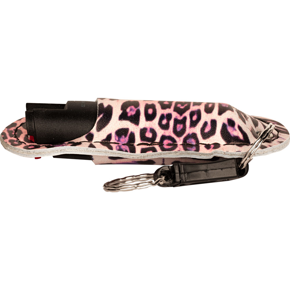 Pepper Shot 1.2% MC 1/2 oz Halo Holster Leopard Black/Purple view 3